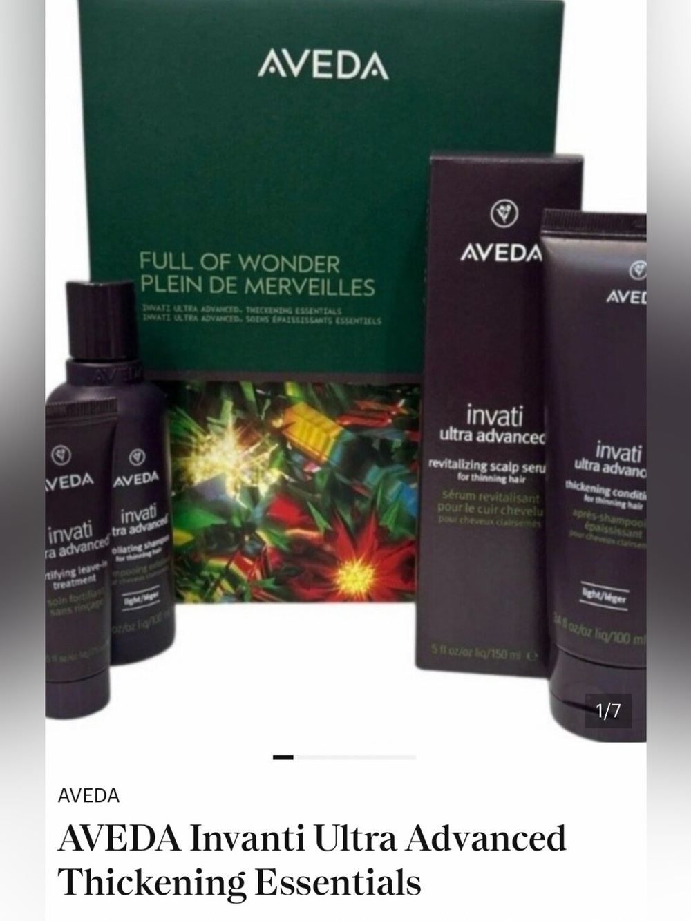 AVEDA Invati Ultra Advanced Thickening Essentials – Dark Green Packaging